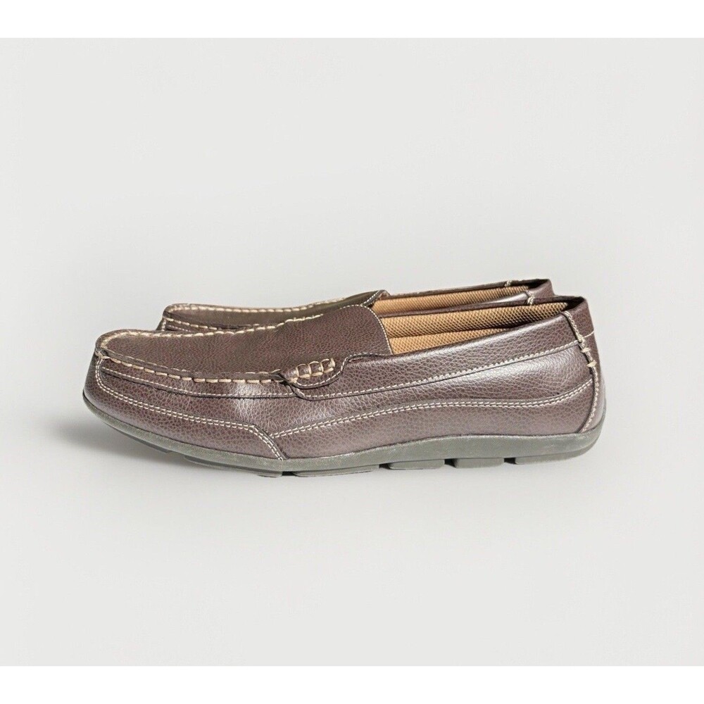 Tommy Hilfiger Kenny Mens Size 10 EU 43 Brown Leather Slip On Loafer Pre-Owned